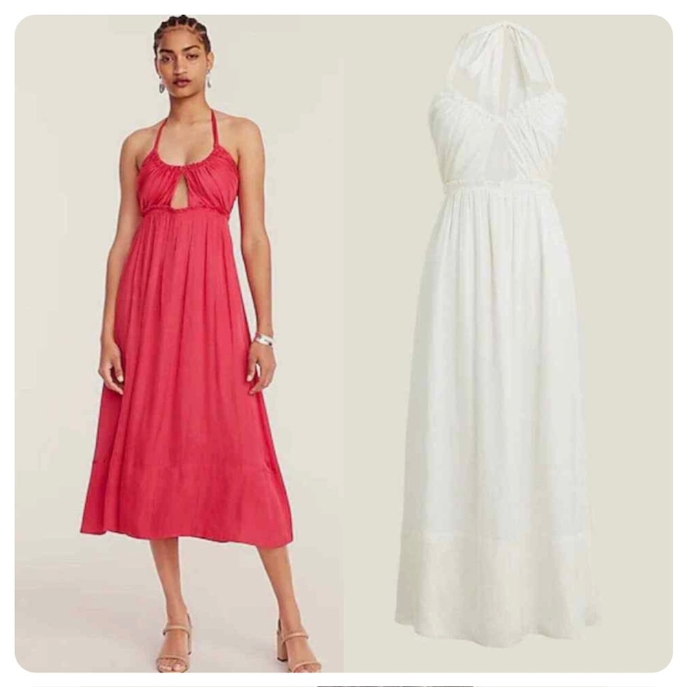 J.Crew Satin Halter Neck Dress